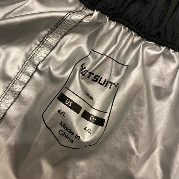 Hot Suit Sauna Suit Pants Mens 4XL Black White Graphic Hotsuit Sweat Jogger - Picture 7 of 8